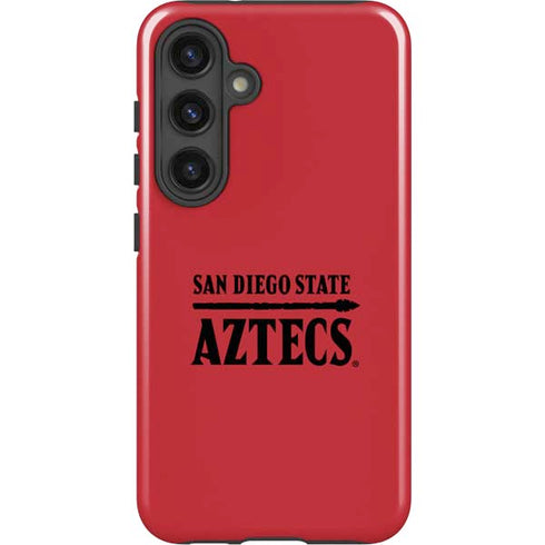 San Diego State University Logo Red Galaxy S24 Plus Impact Case